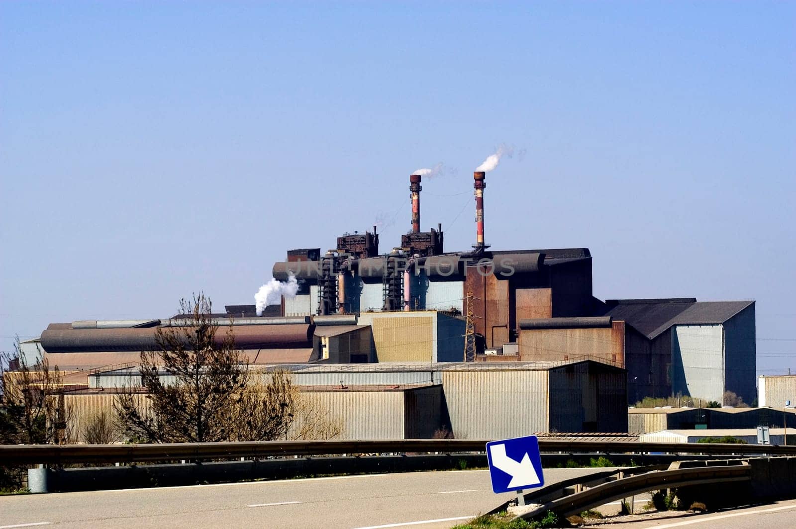 Petrochemical industry on the harbor industrial park of Fos on sea.