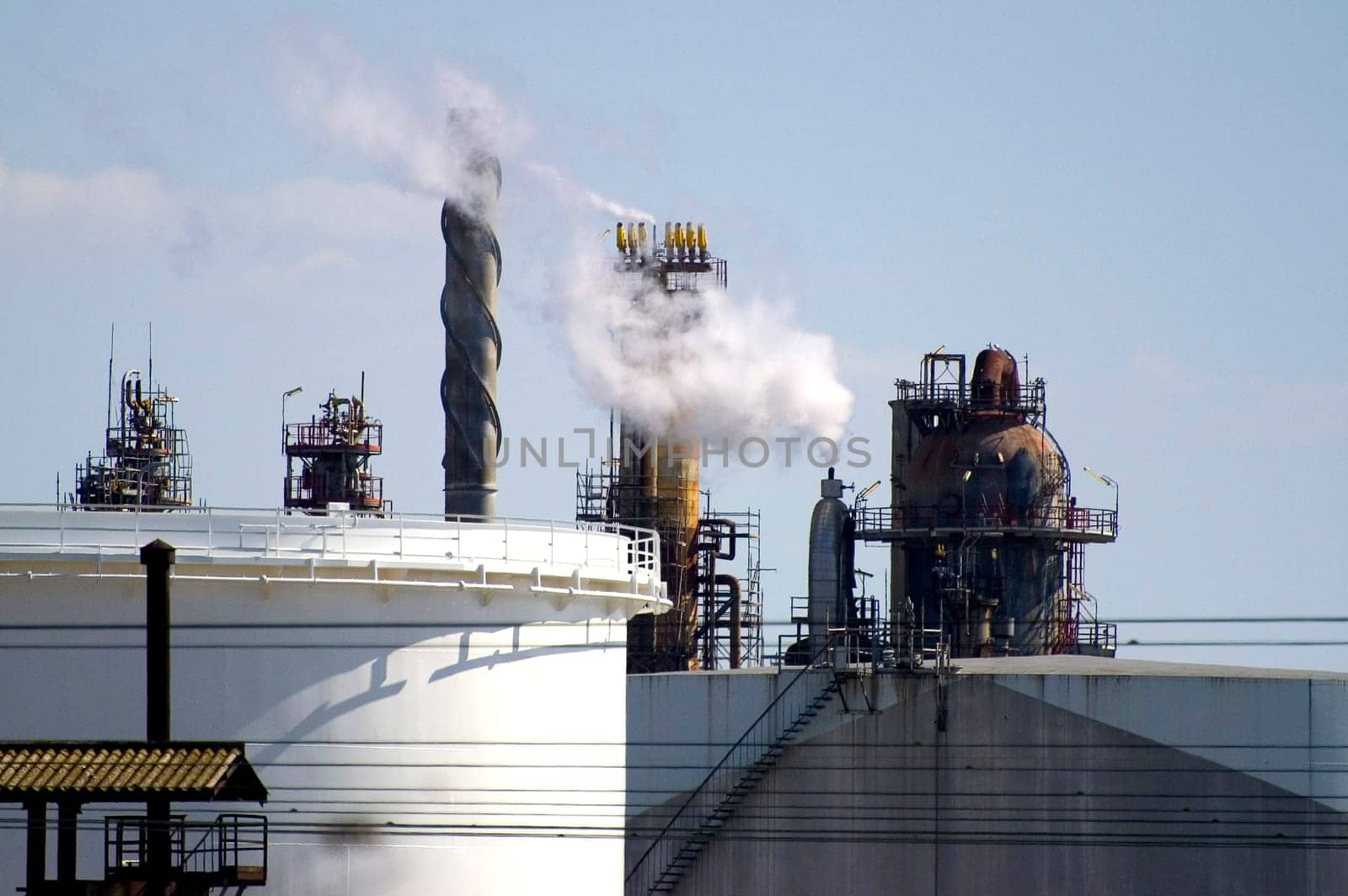Petrochemical industry on the harbor industrial park of Fos on sea.