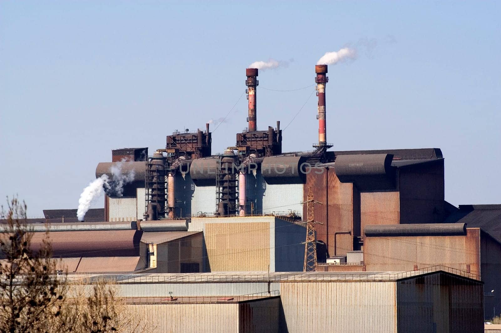 Petrochemical industry on the harbor industrial park of Fos on sea.
