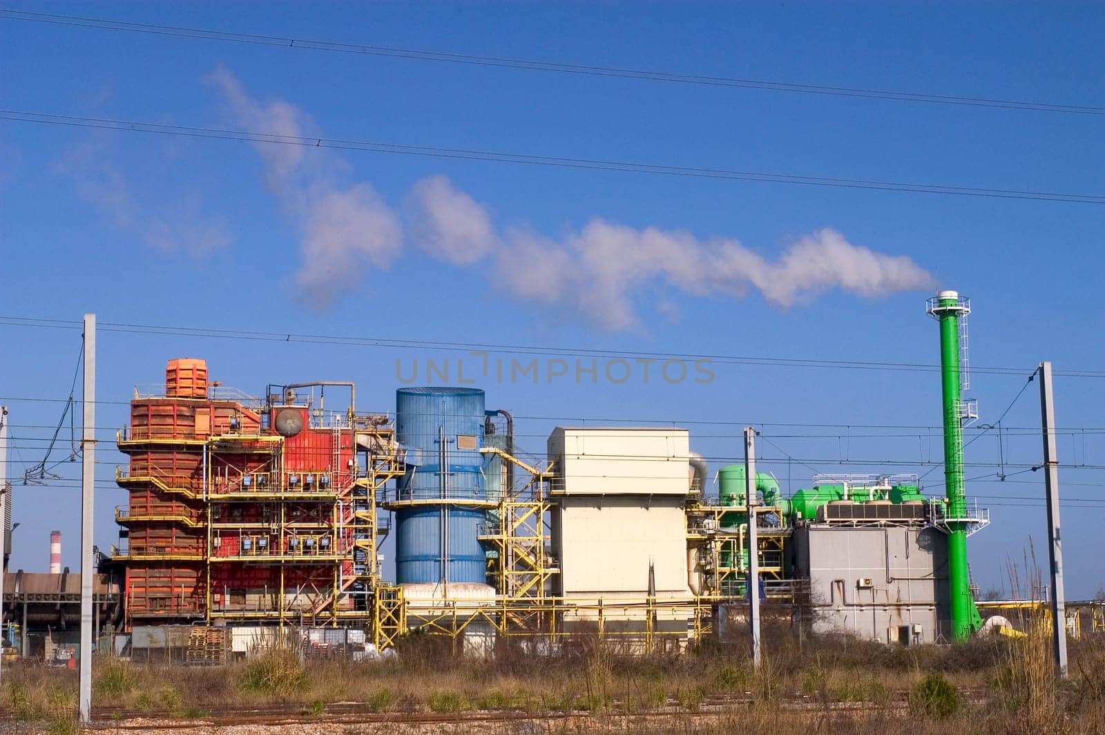 Petrochemical industry on the harbor industrial park of Fos on sea.