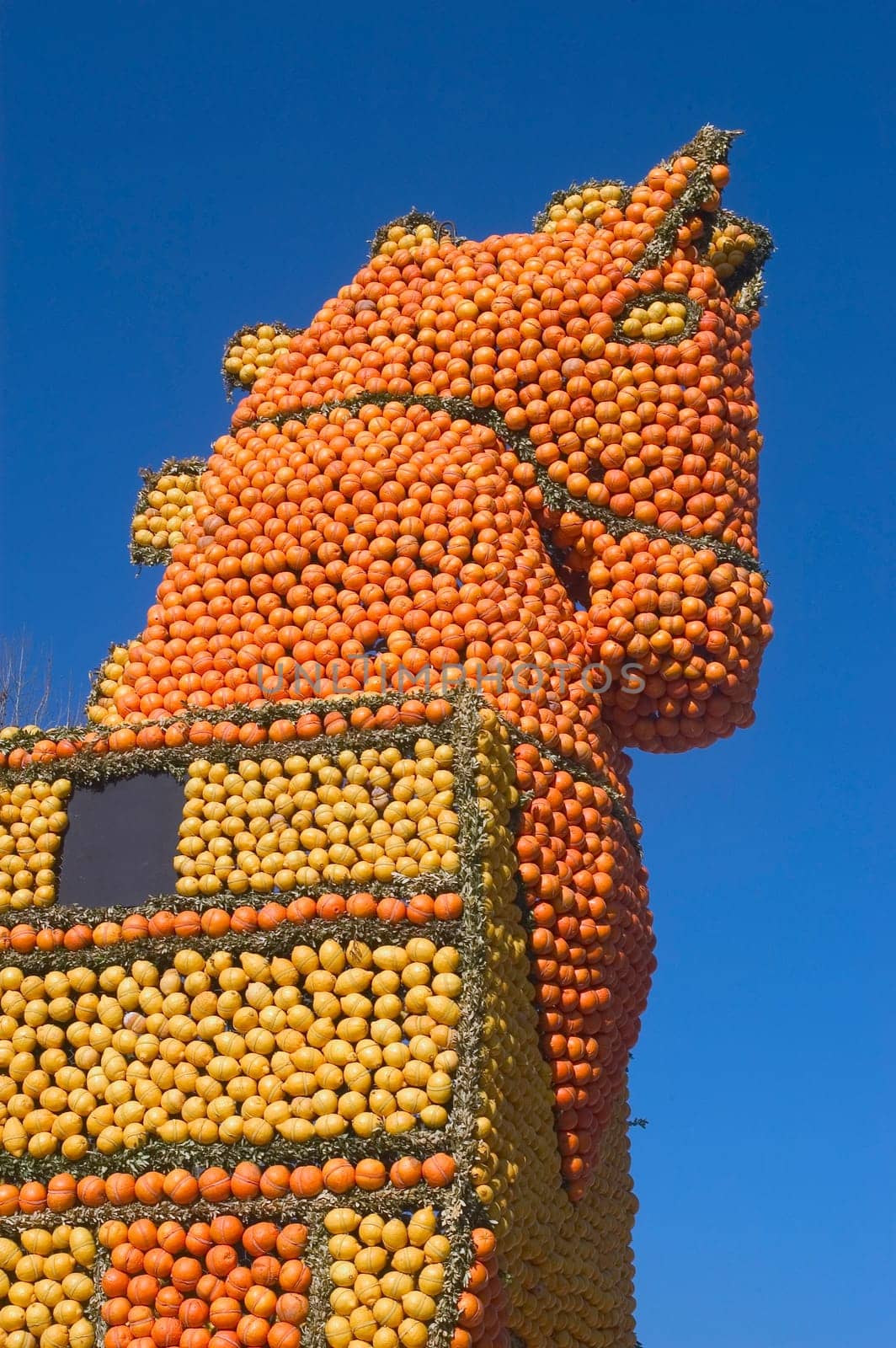With this occasion the gardens are the theater of construction of monument out of oranges and lemons on a different topic each years.
