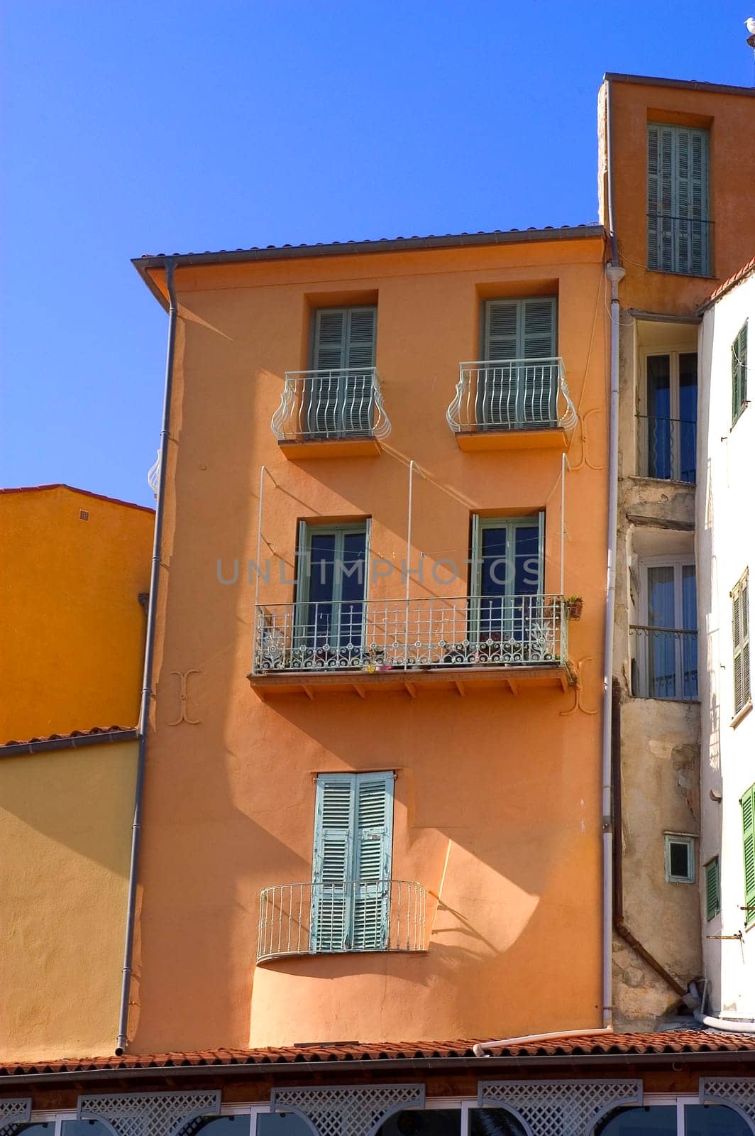 Town of Menton on the French Riviera to the Italian border