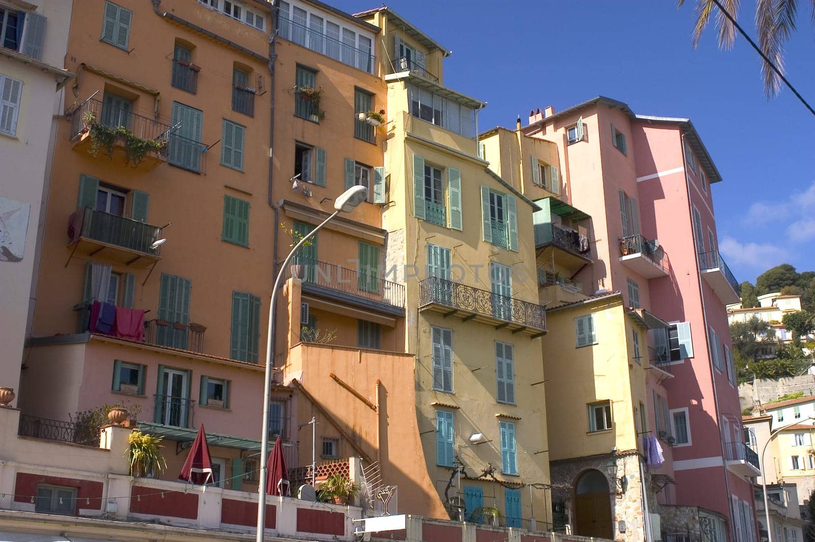 Town of Menton on the French Riviera to the Italian border