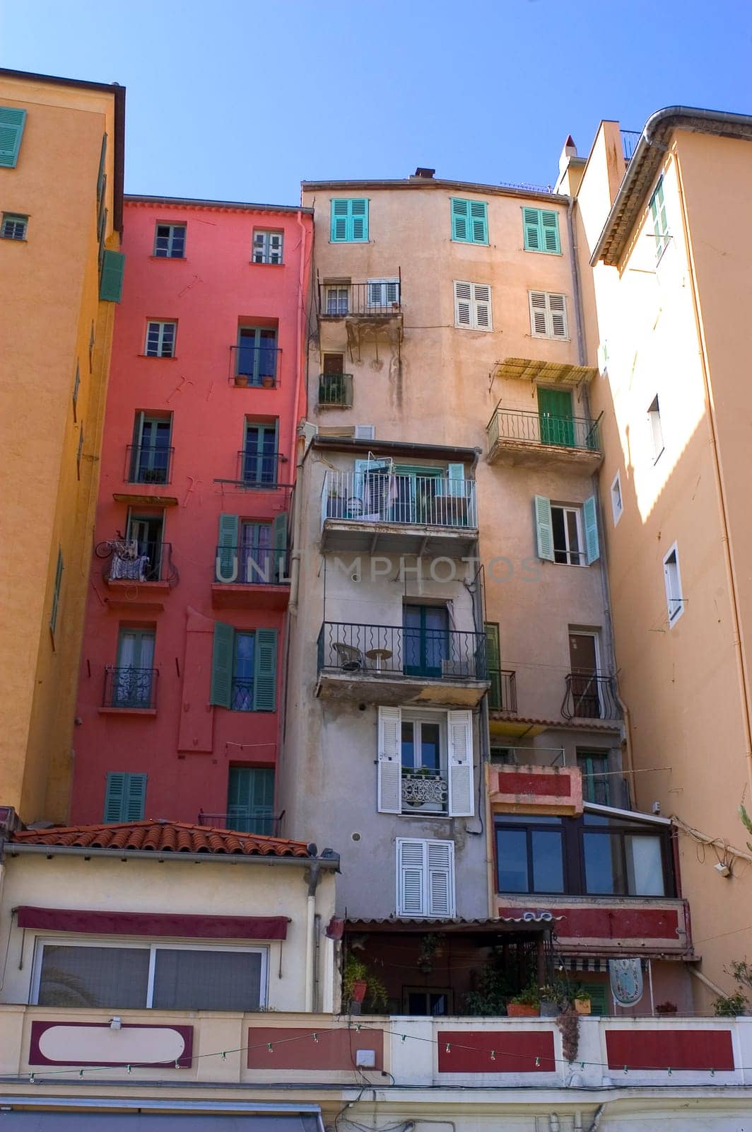 Town of Menton on the French Riviera to the Italian border