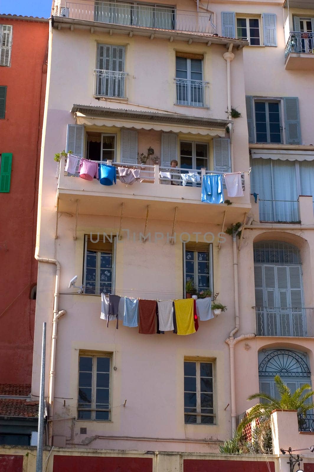 Town of Menton on the French Riviera to the Italian border