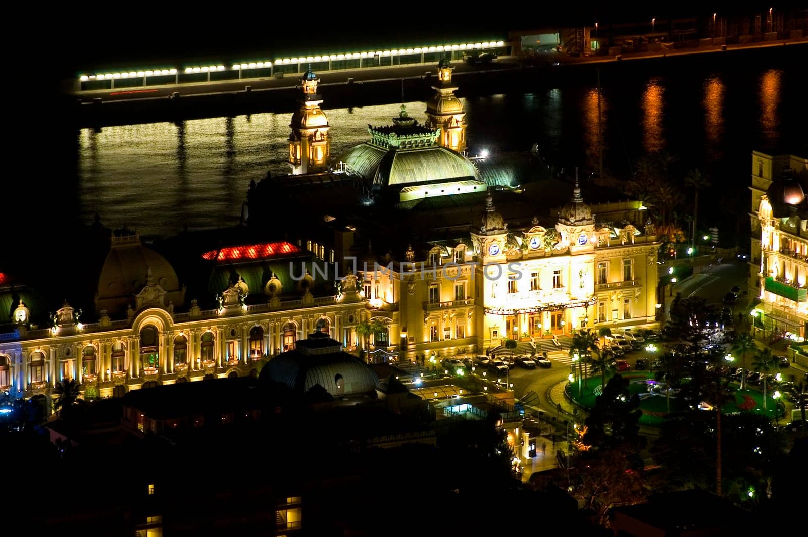 Landscape of Monaco of night in the small hour