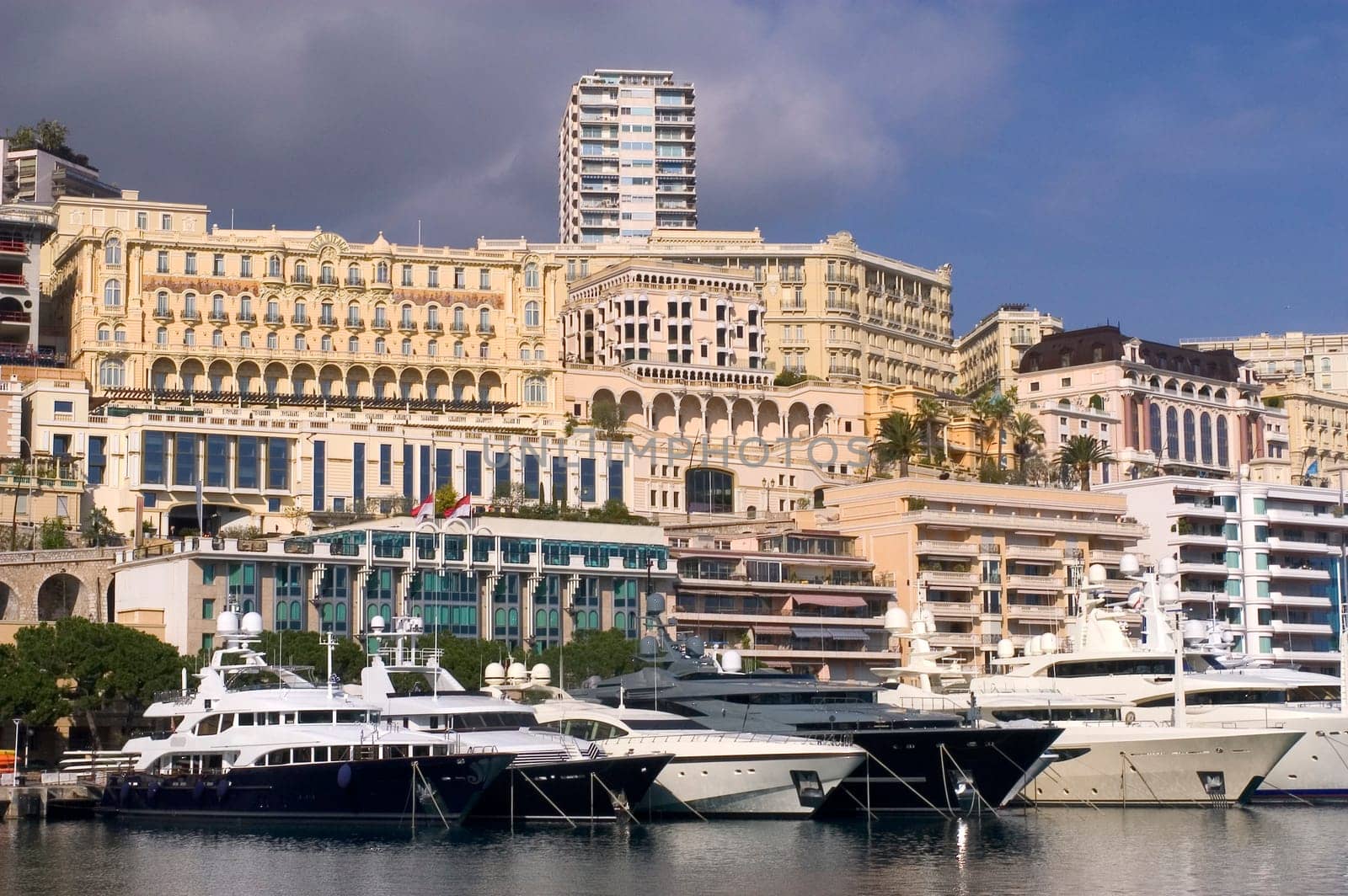 Landscape of Monaco of night in the small hour