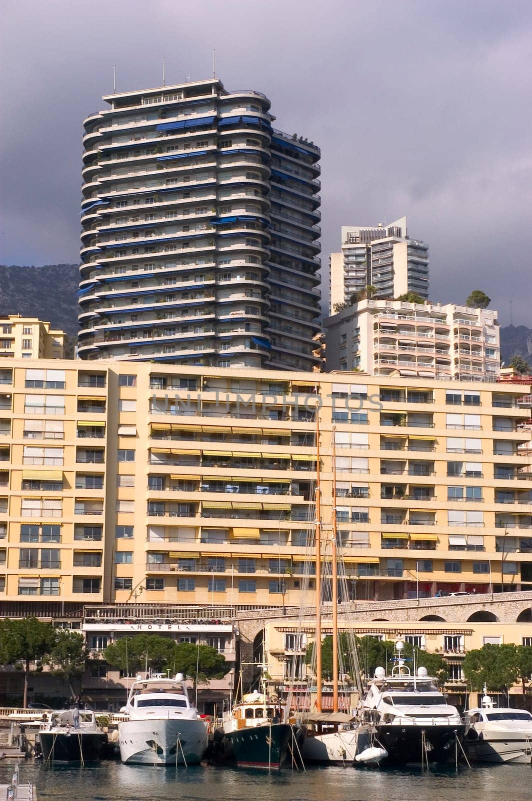 Landscape of Monaco of night in the small hour