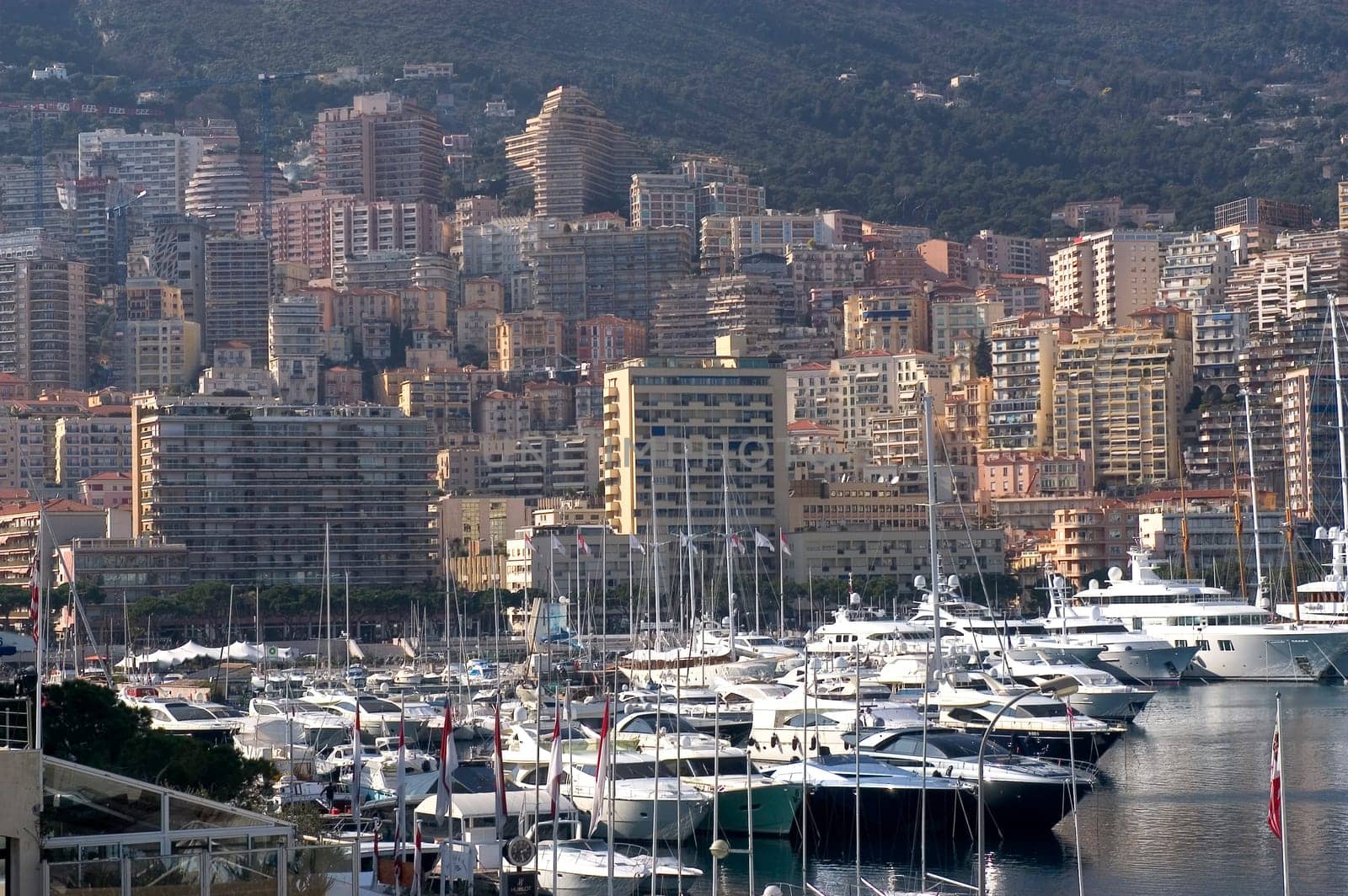 yachts in Monaco Harbour
