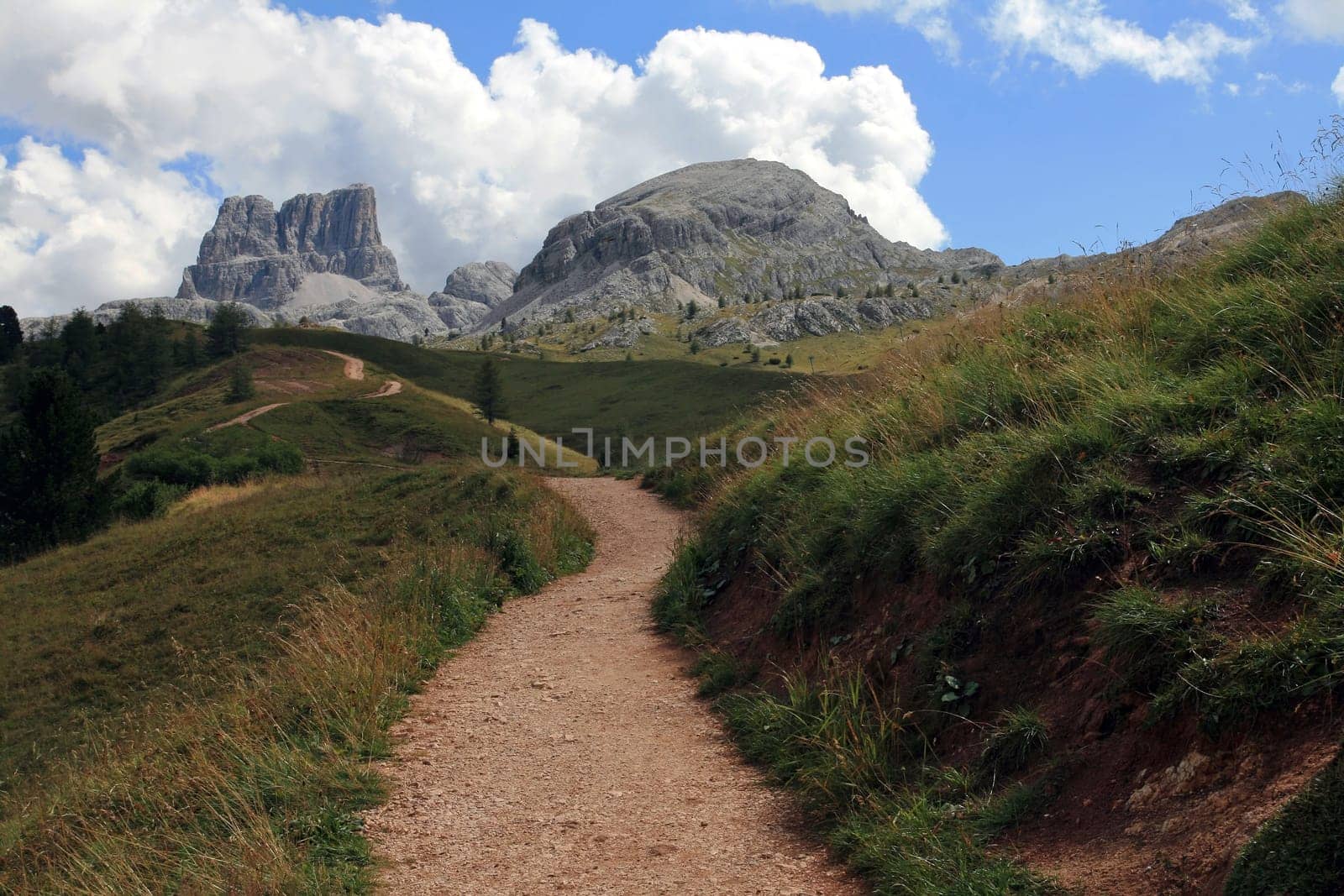 The path leads to the top