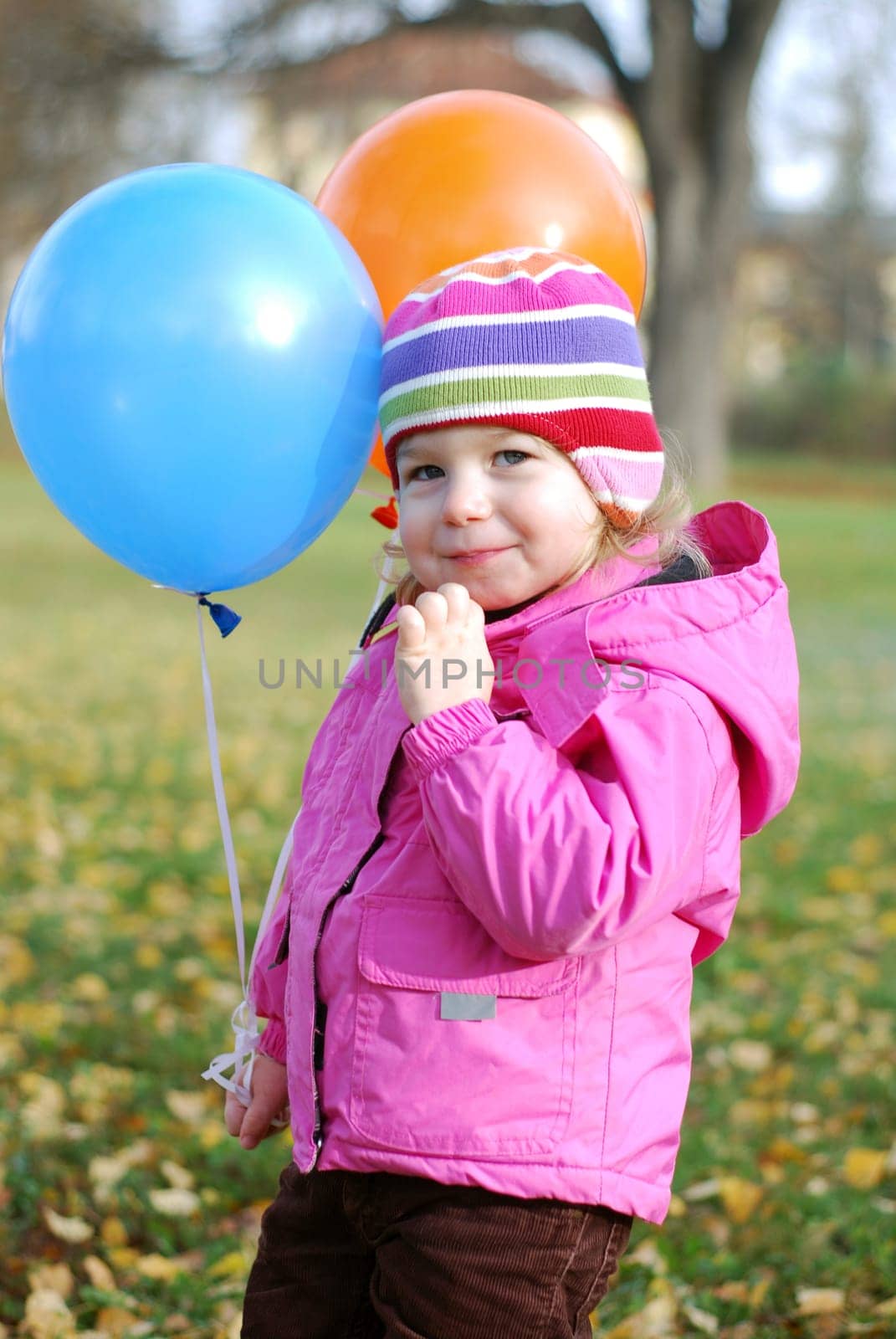 Girl with balloons