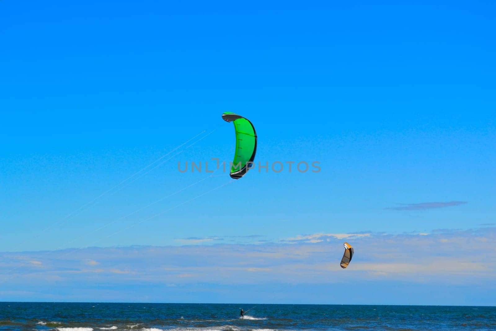 Kite surfers have fun