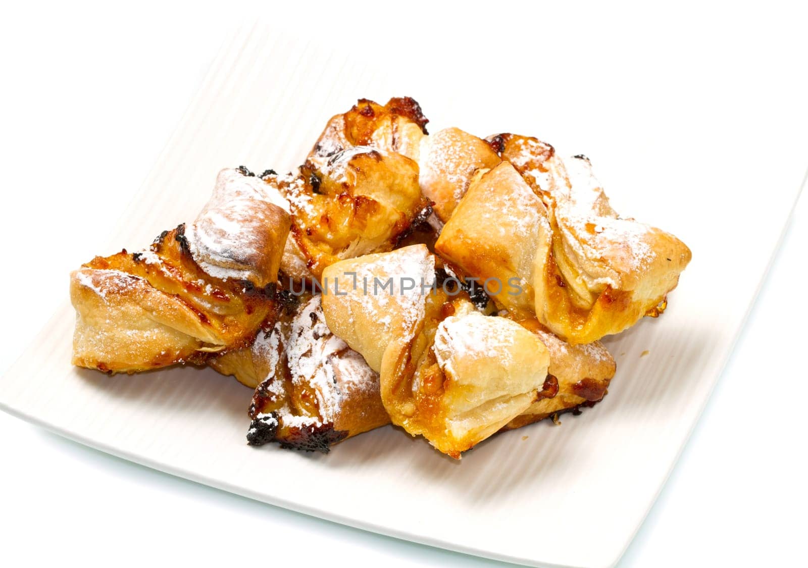 italian dessert with fruit  jam and raisins
