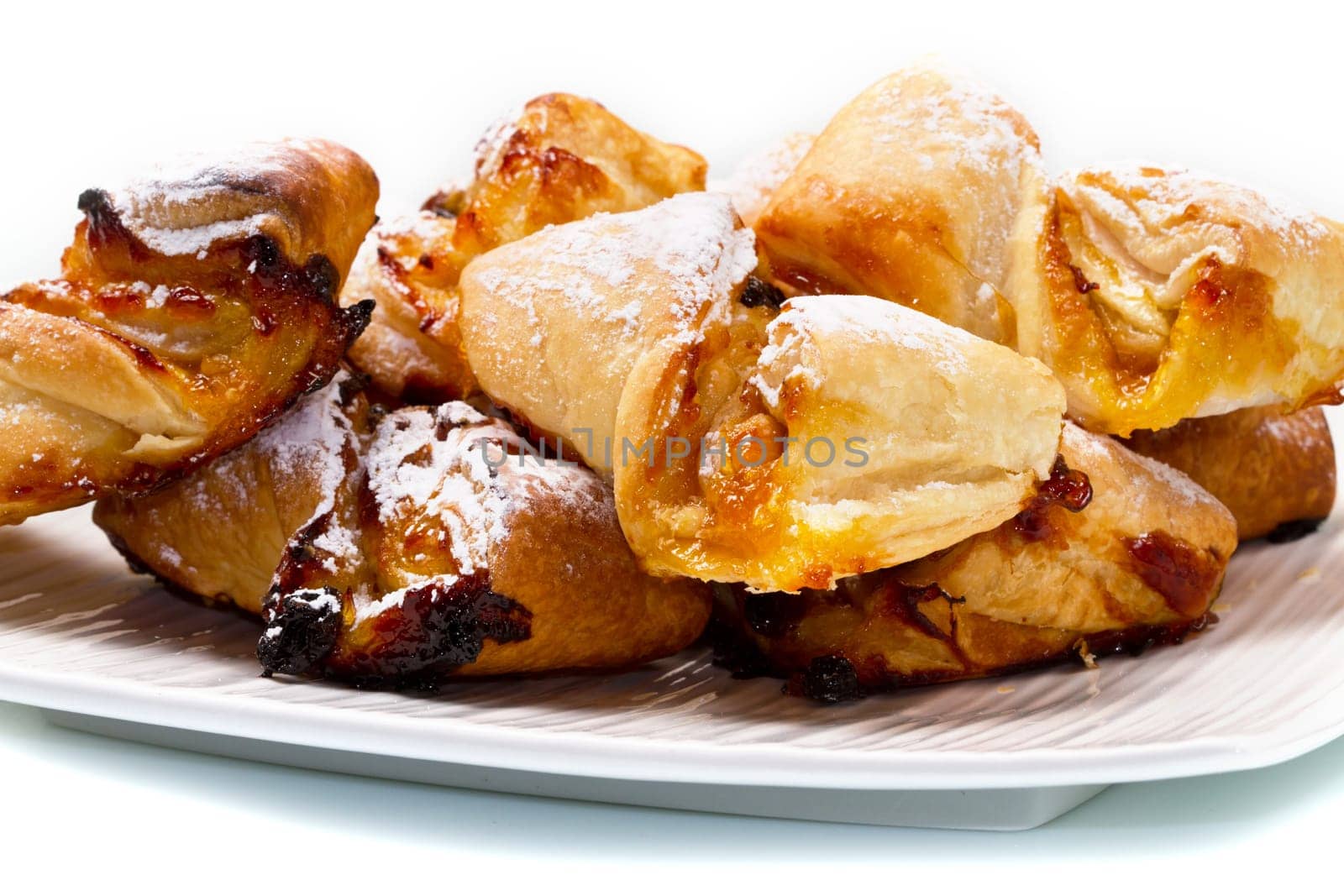 italian dessert with fruit  jam and raisins
