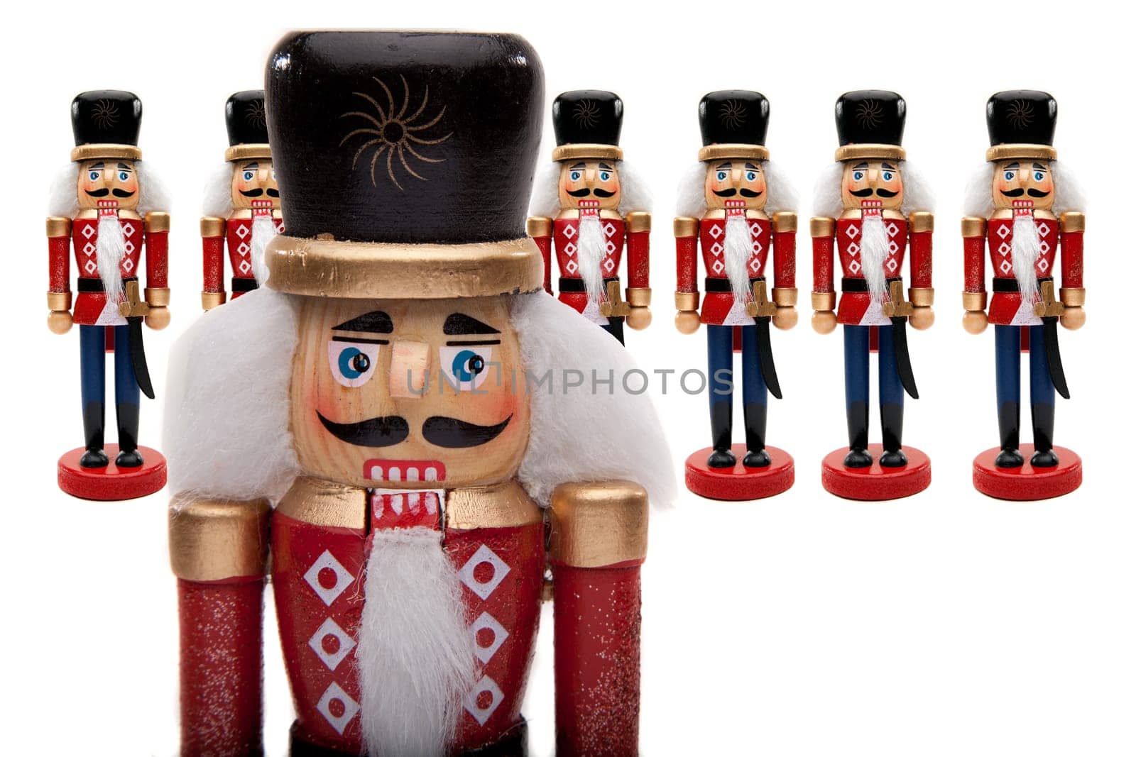 Traditional Figurine Christmas Nutcracker General With His Army Of Nutcracker Soldiers