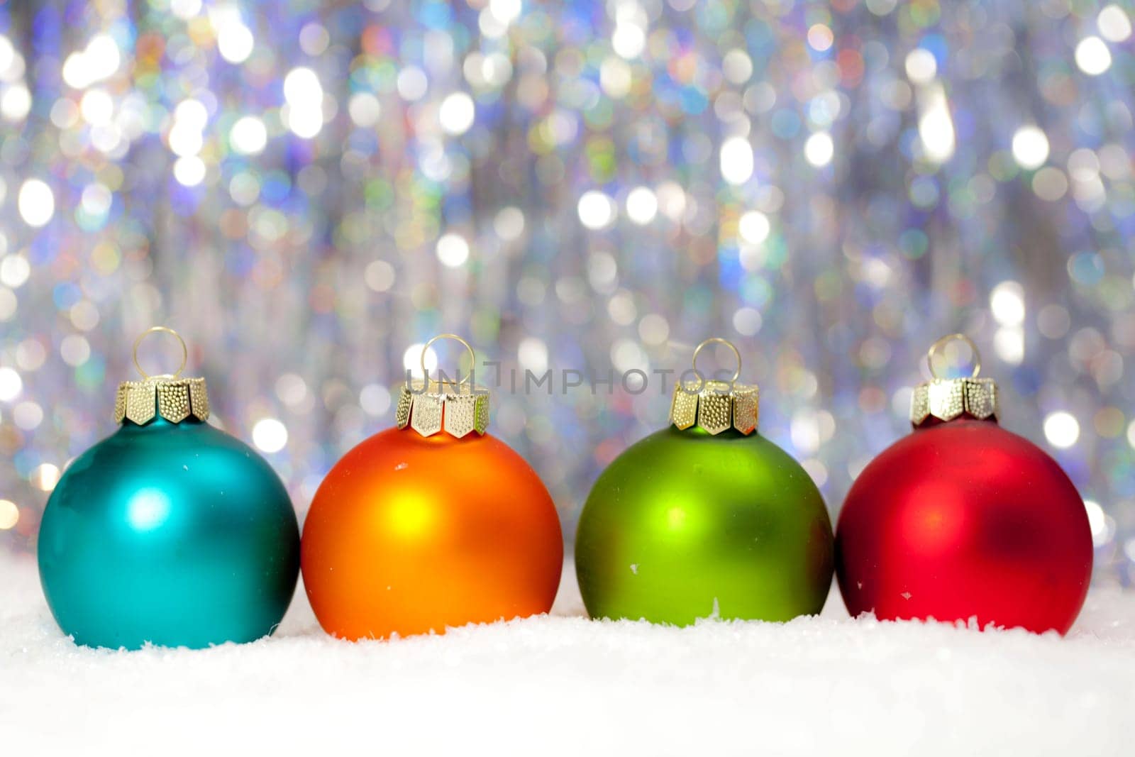 Colorful Christmas baubles