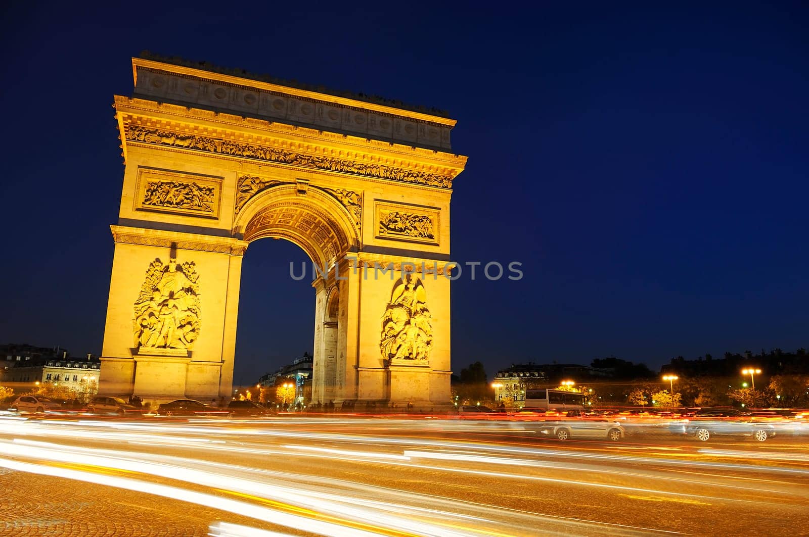 Arch of Triumph on the star place square. Paris, France