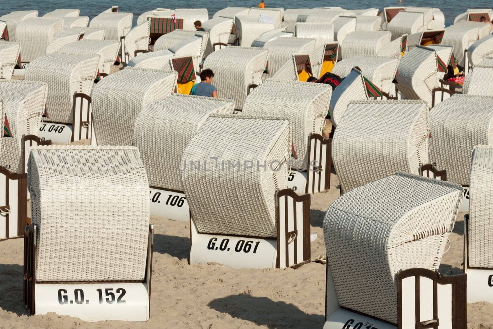 Beach chairs on the beach of Sellin,Rügen