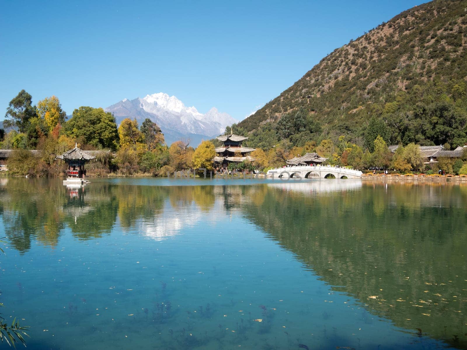 Pond of the Black Dragon,in Lijiang,Yunnan Province,China