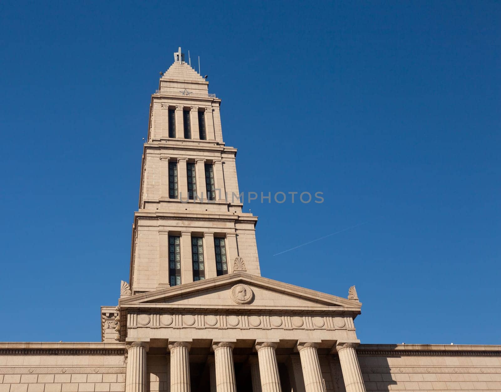 Washington Masonic Temple and memorial tower in Alexandria, Virginia. The tower was completed in 1932