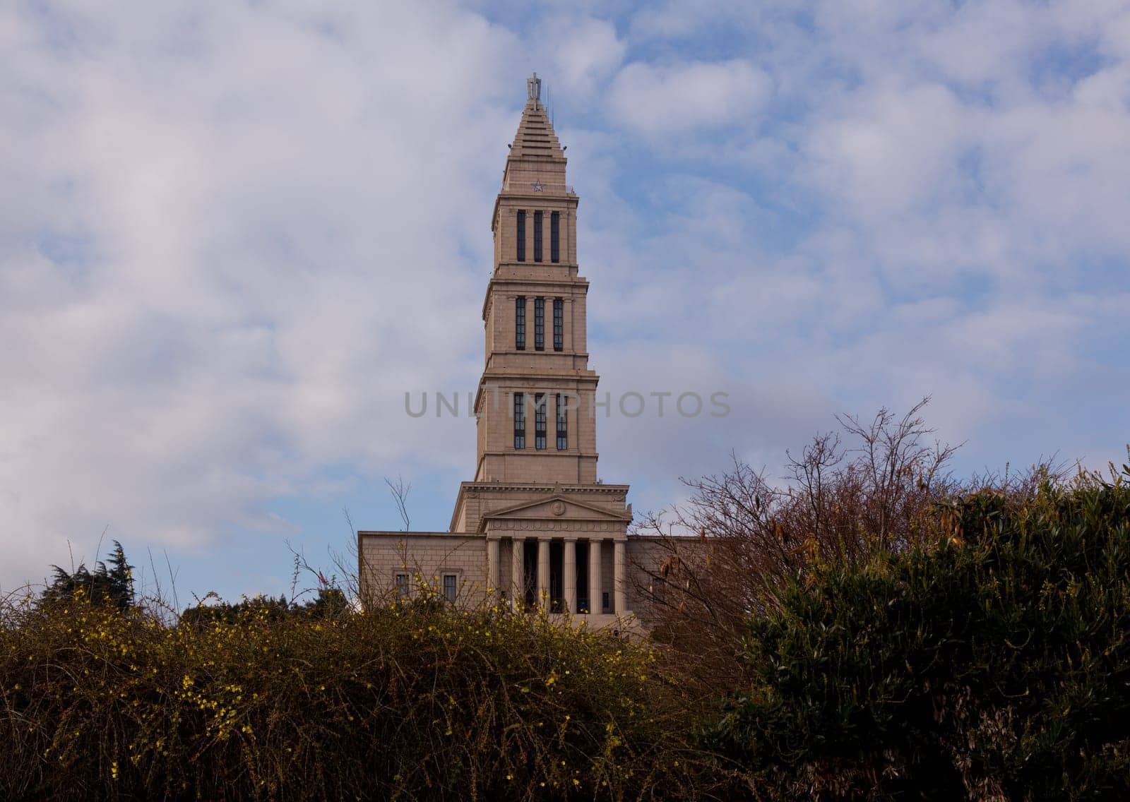 Washington Masonic Temple and memorial tower in Alexandria, Virginia. The tower was completed in 1932