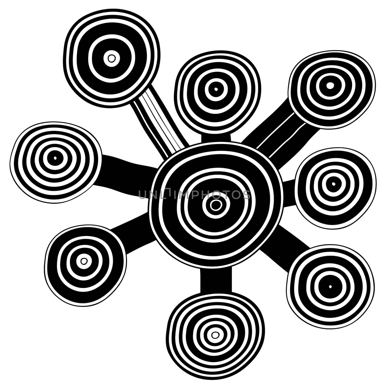 Abstract image of the ornament - primitive art