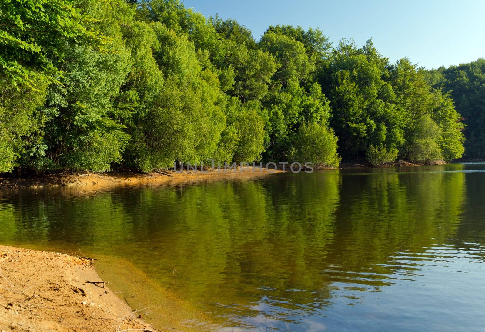 Lake Santa Fe, Montseny. Spain. Located in a beautiful setting of Barcelona.
