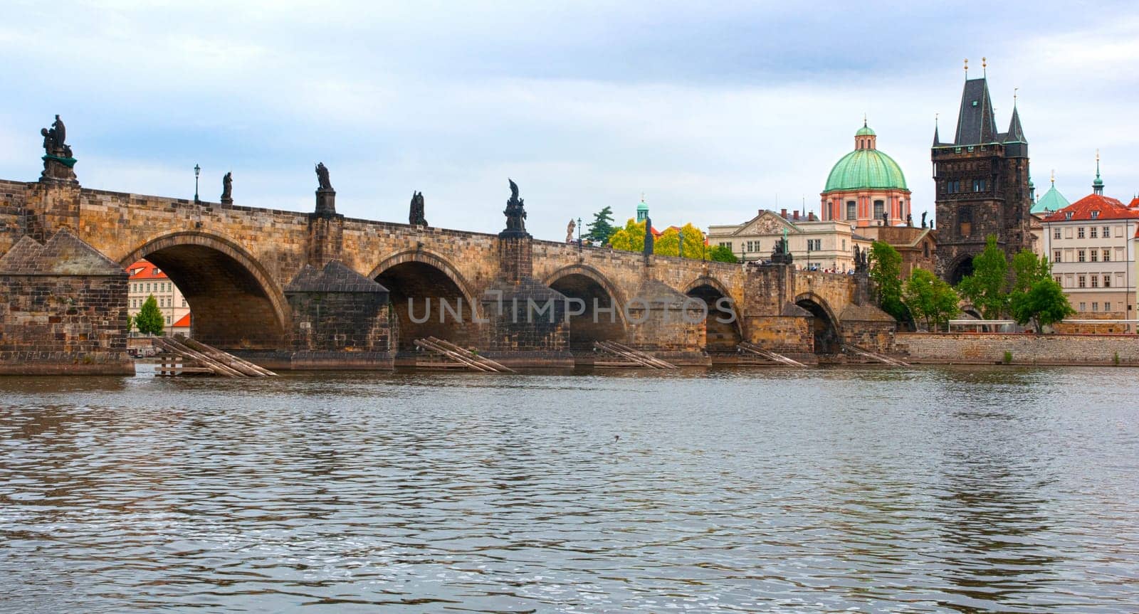 Prague, Czech Republic - Charles Bridge Across Vltava River