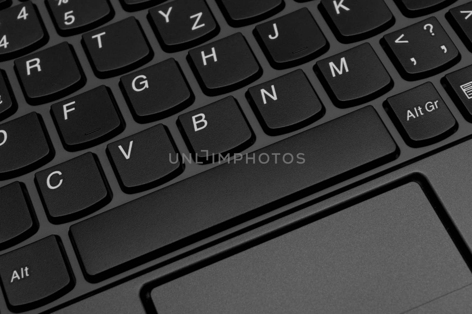 Detail of Keyword and Touchpad of Notebook