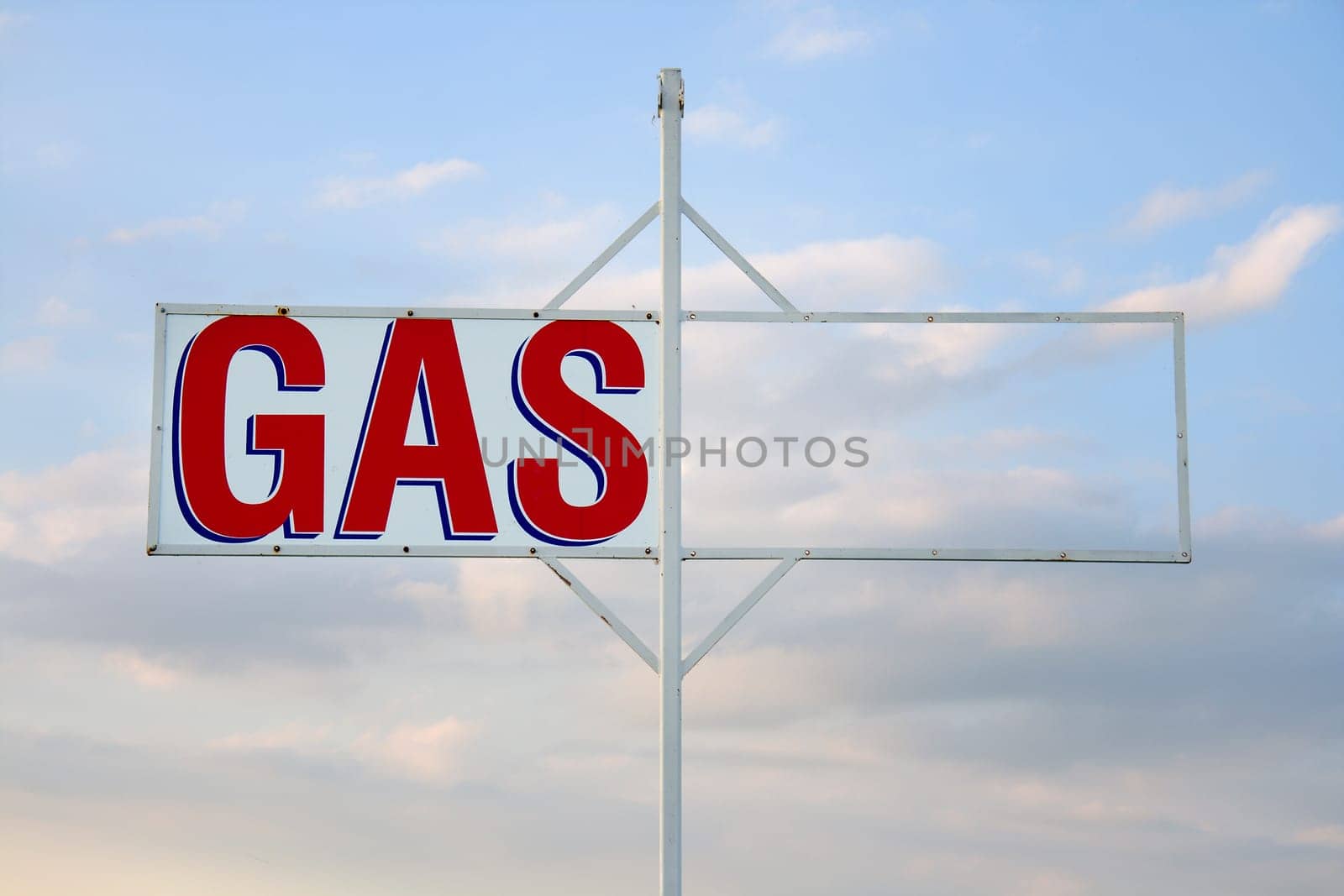 Old sign at a gas station