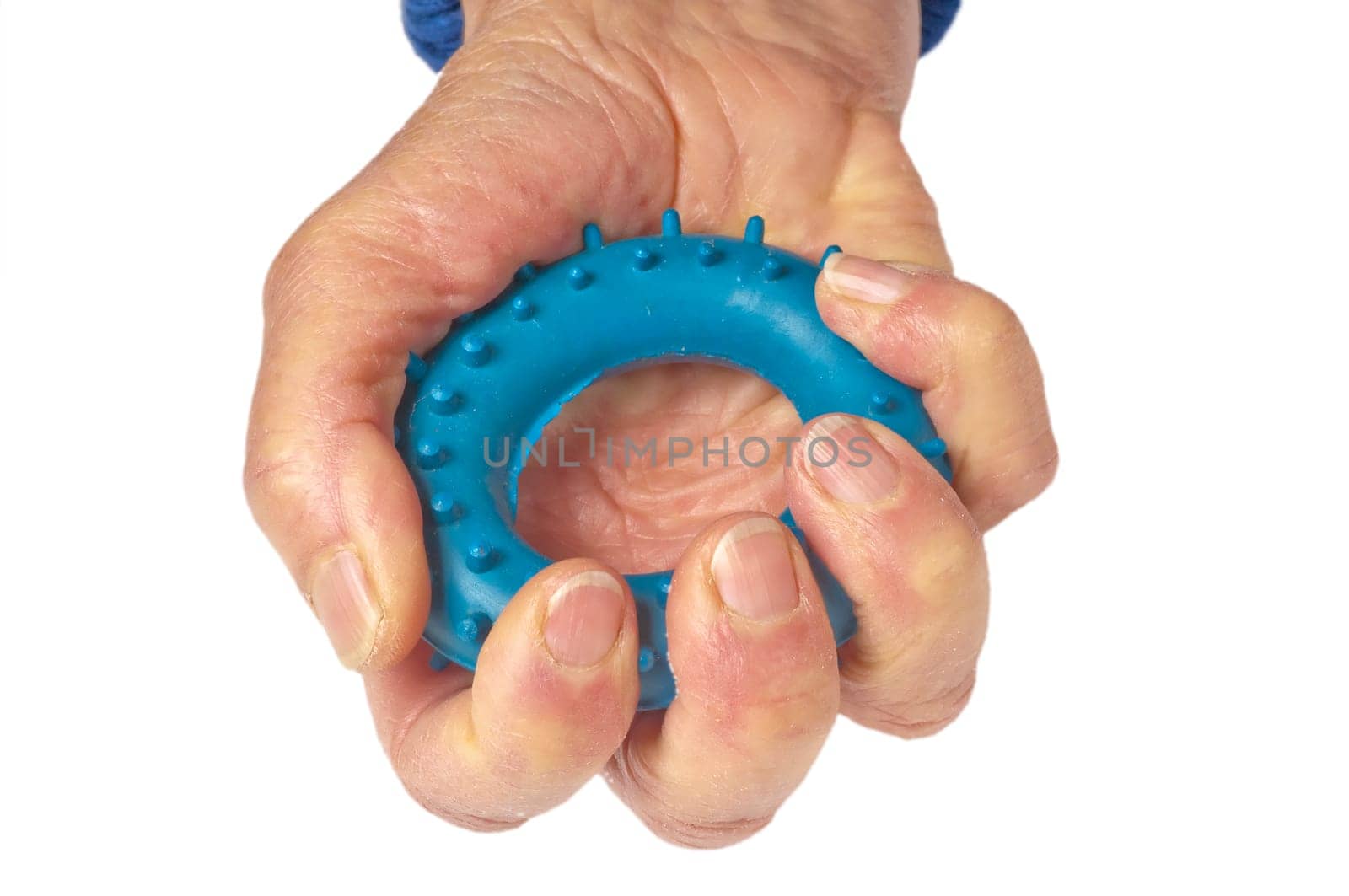 Hand with massage ring