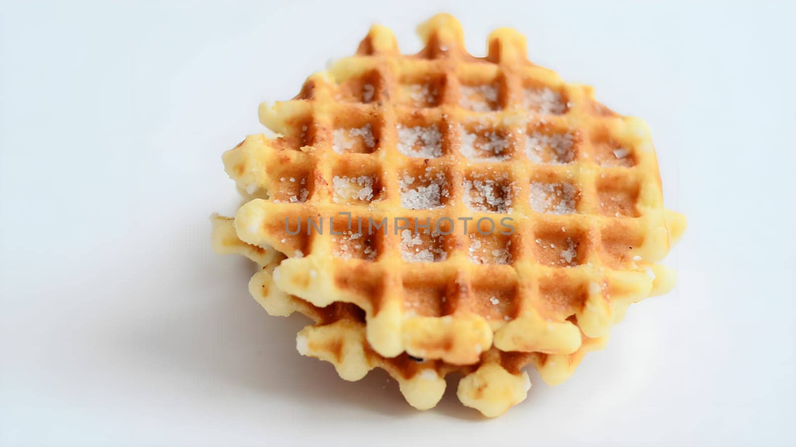 belgium sugar waffles on white background by andre_dechapelle