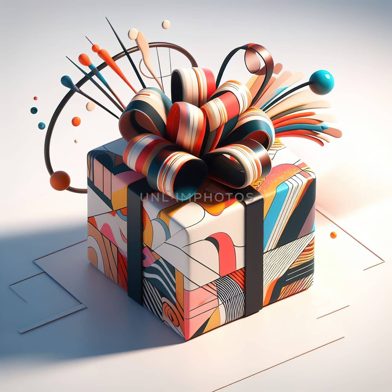 Beautiful packaging for the holiday. Generative AI. High quality photo