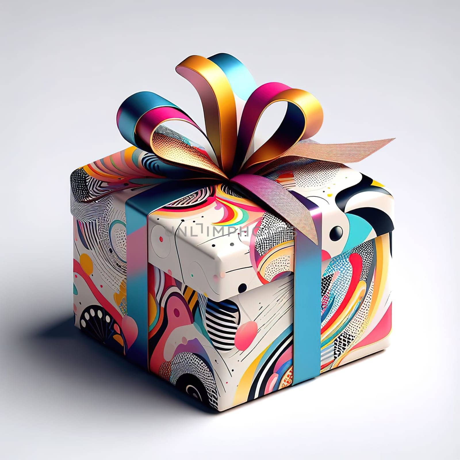 Beautiful packaging for the holiday. Generative AI. High quality photo