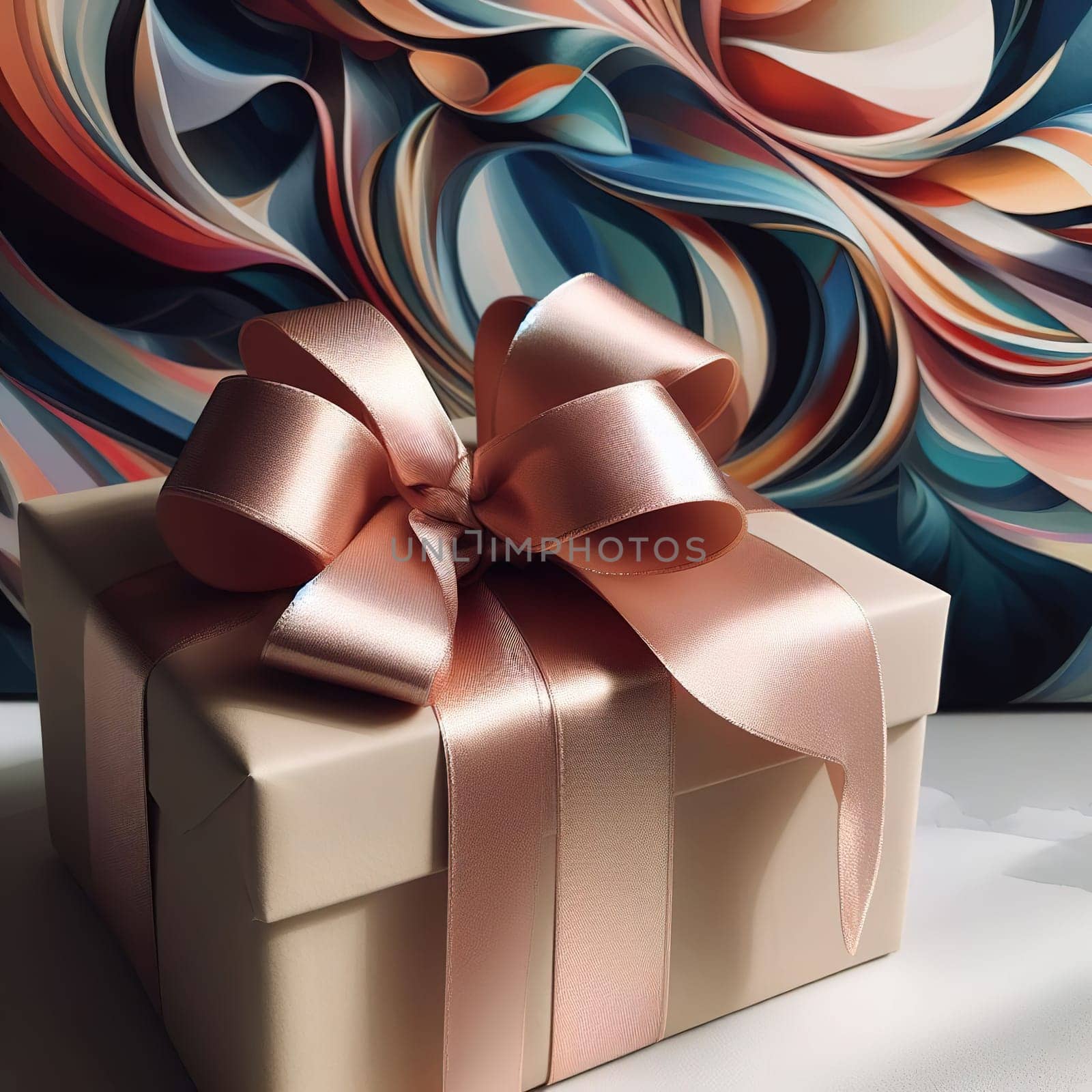 Beautiful packaging for the holiday. Generative AI. High quality photo