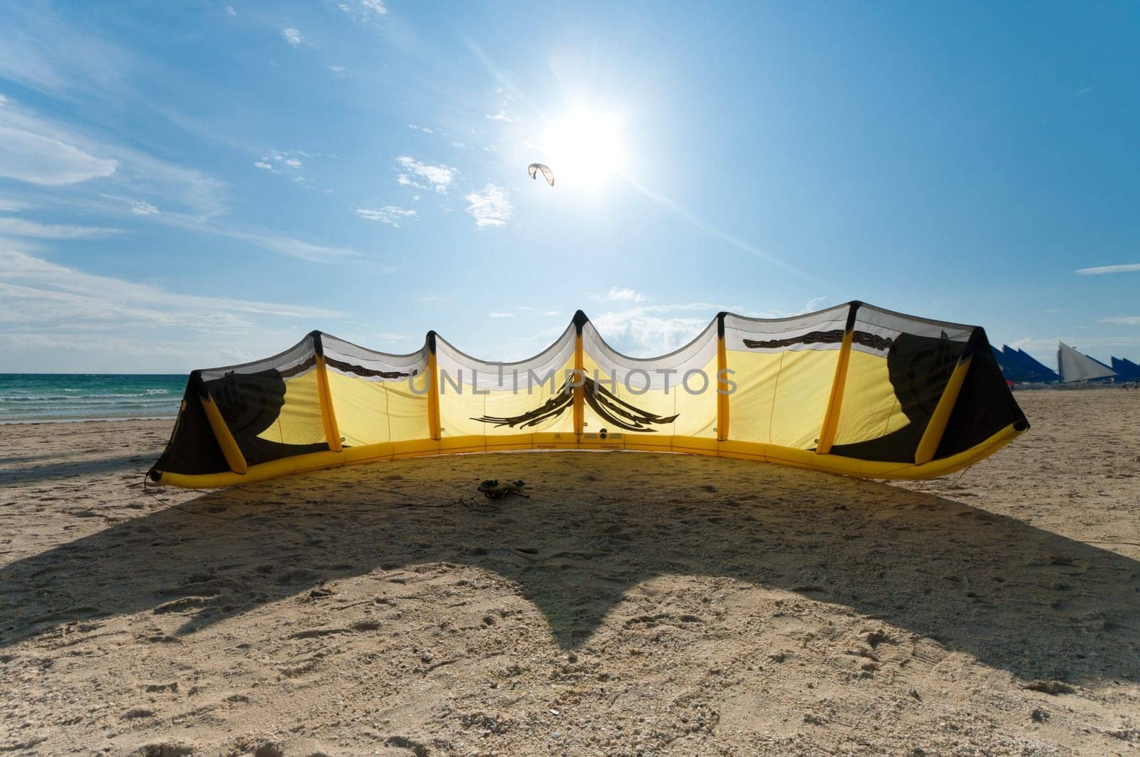 kite sail on a beach in Boracay, Philippines
