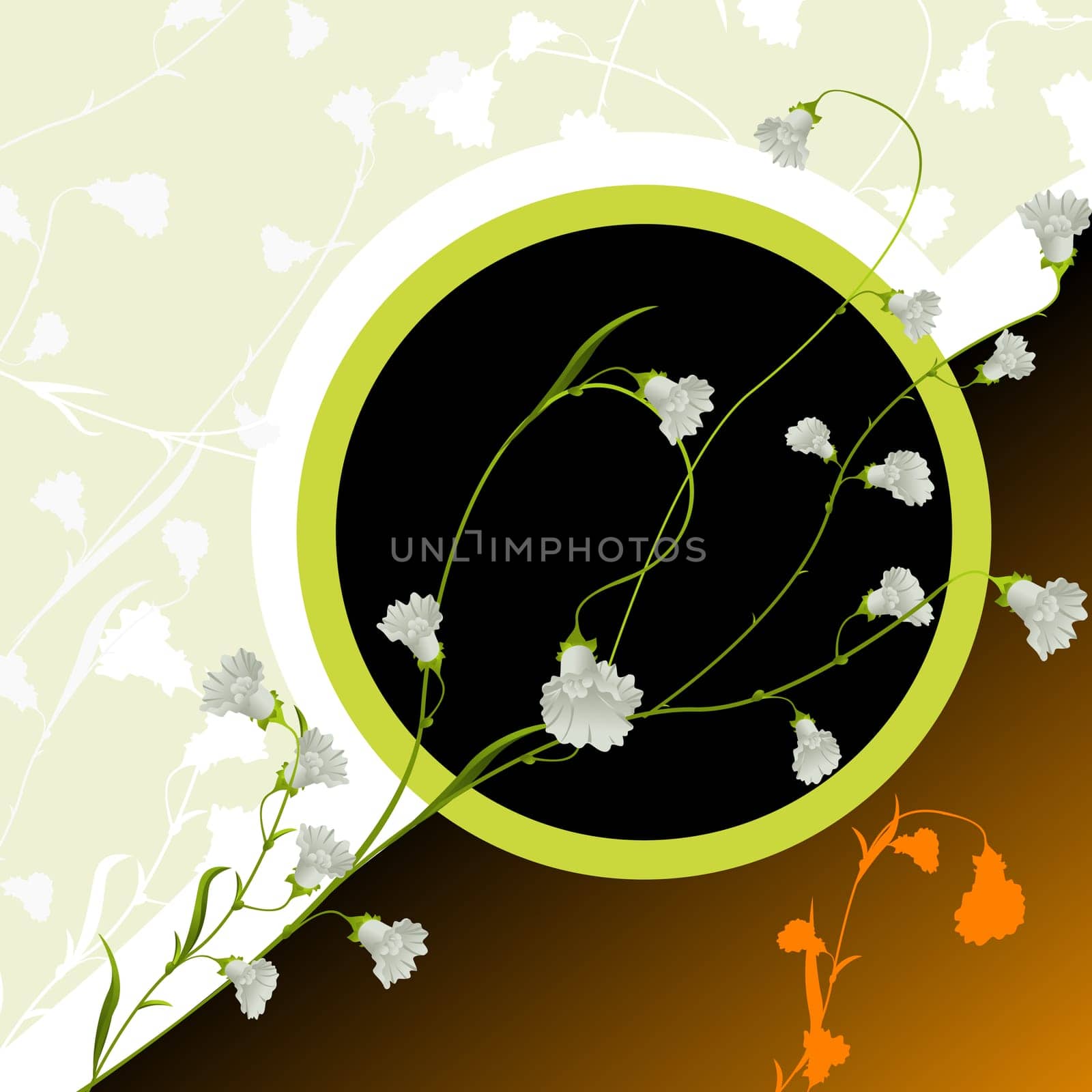 Abstract floral background, graphic art design