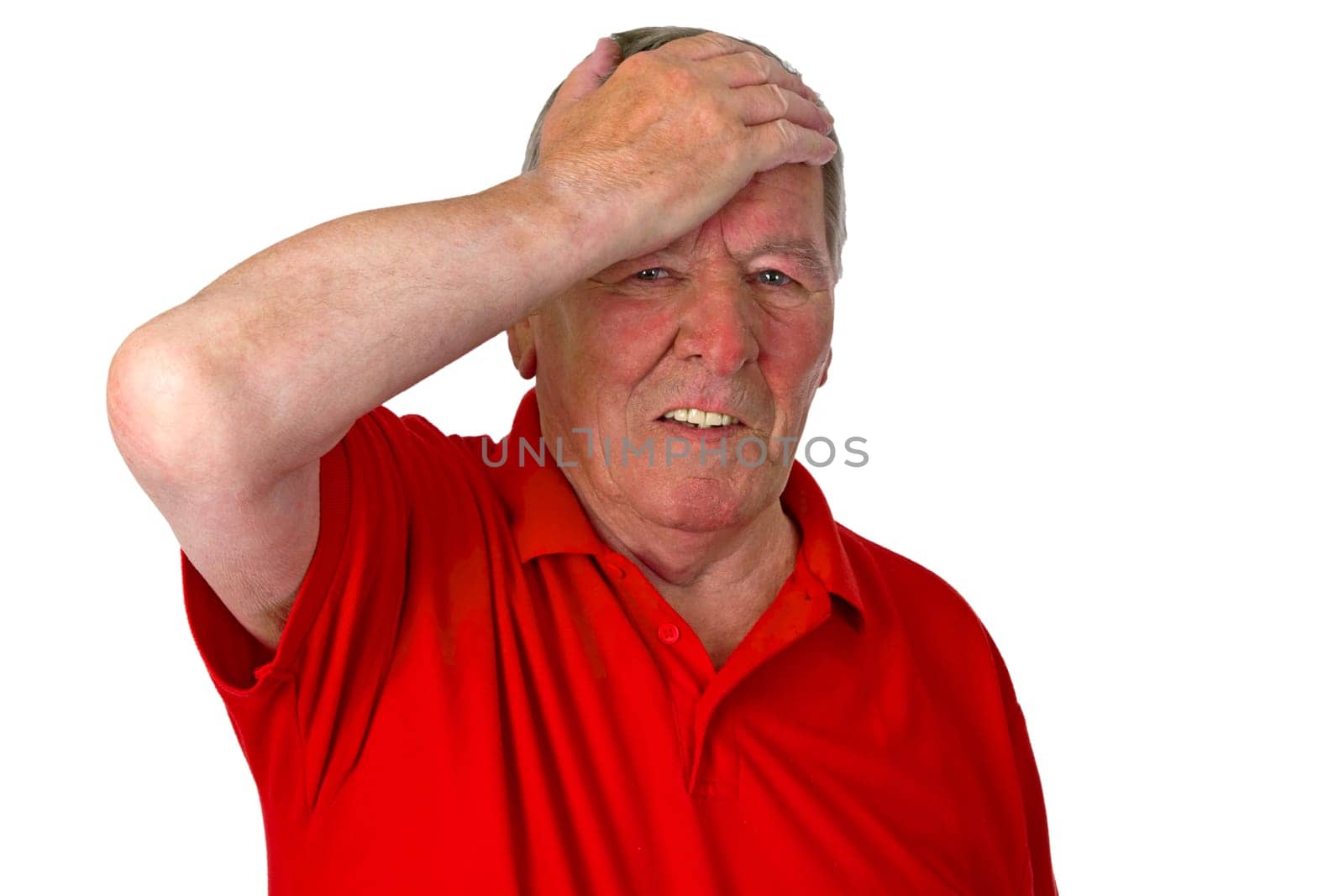 Senior isolated on white background