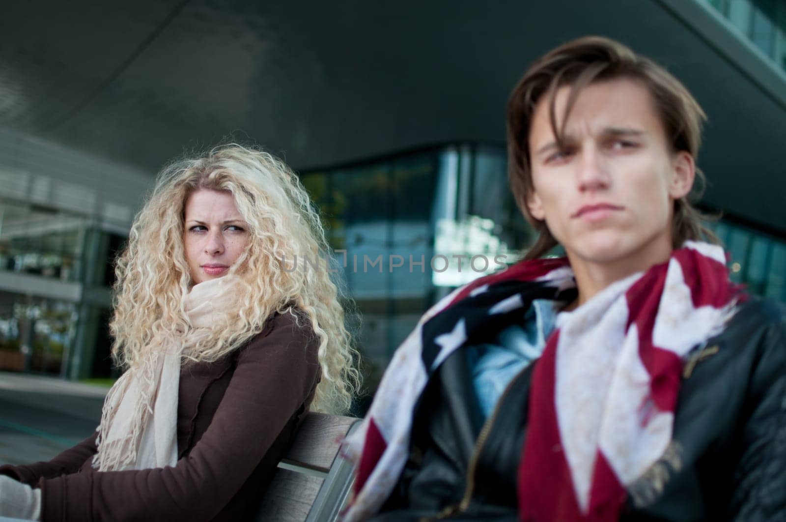 Relationship problems - couple outdoor