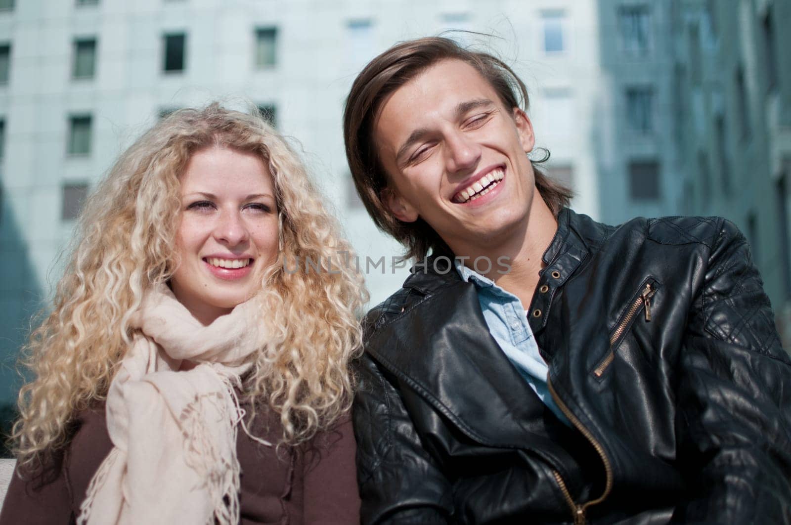 Happy young couple together