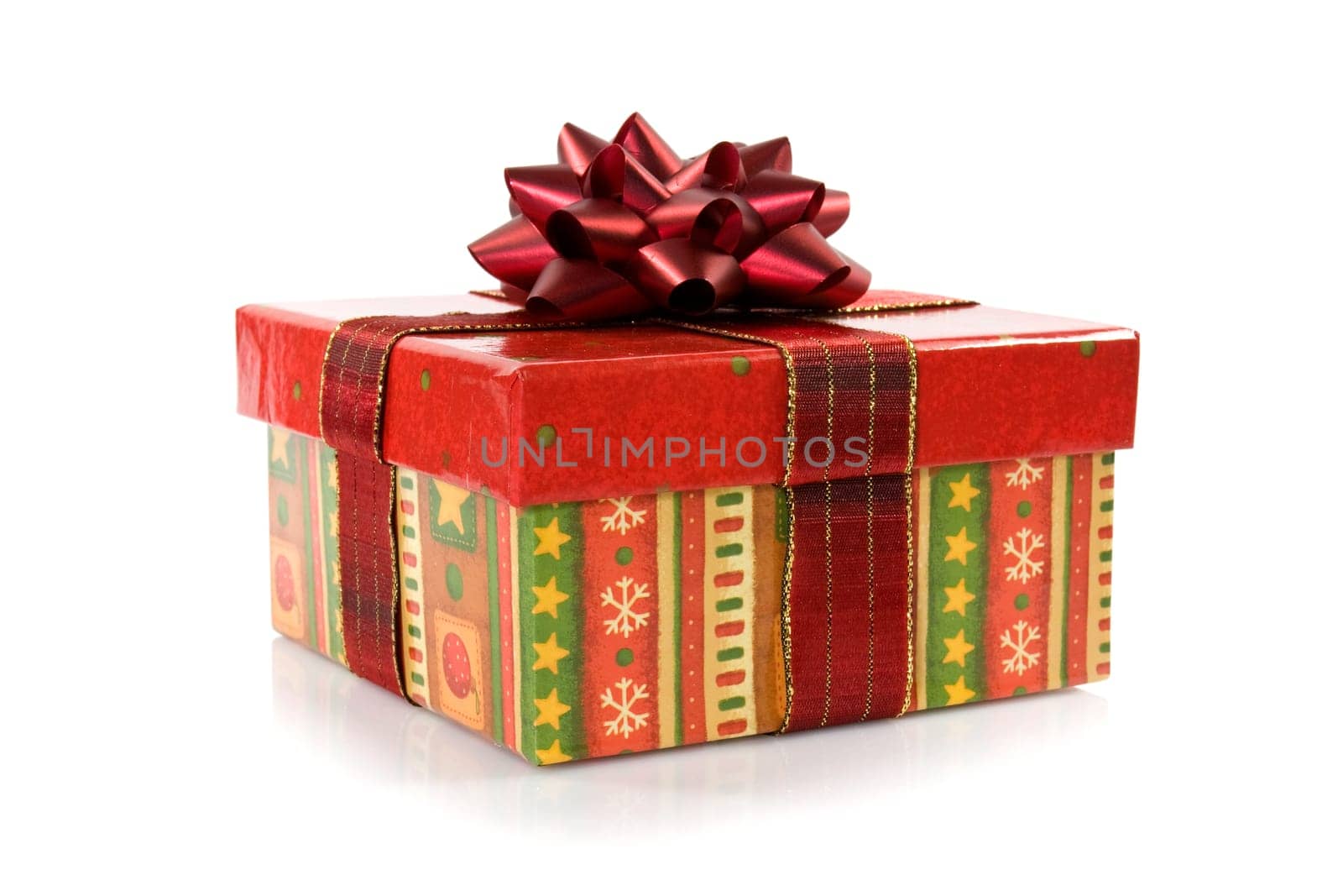 gift box  with a bow over a white background