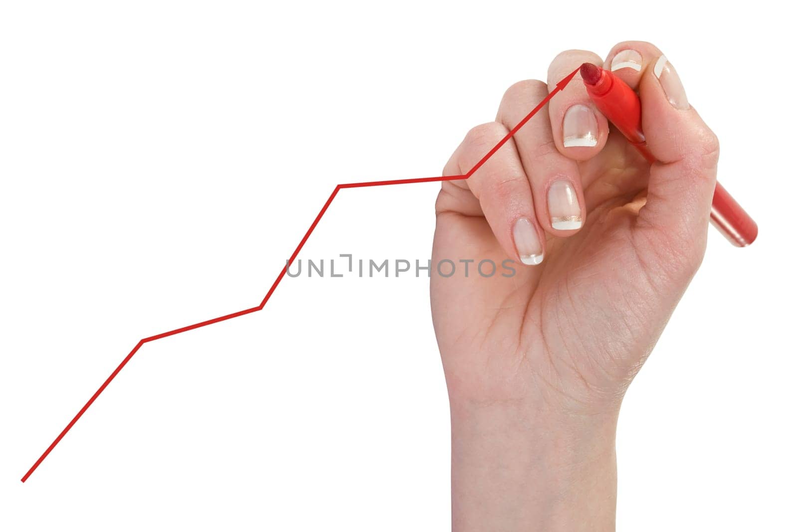 Hand drawing diagram isolated on white background