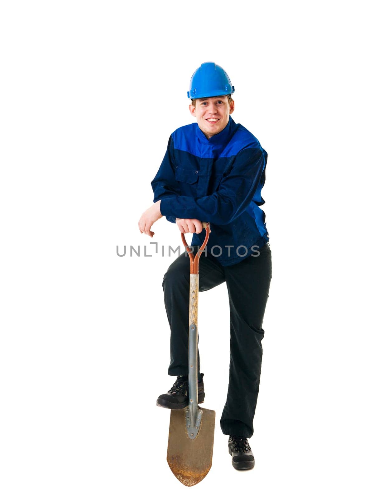 Manual worker isolated on white background