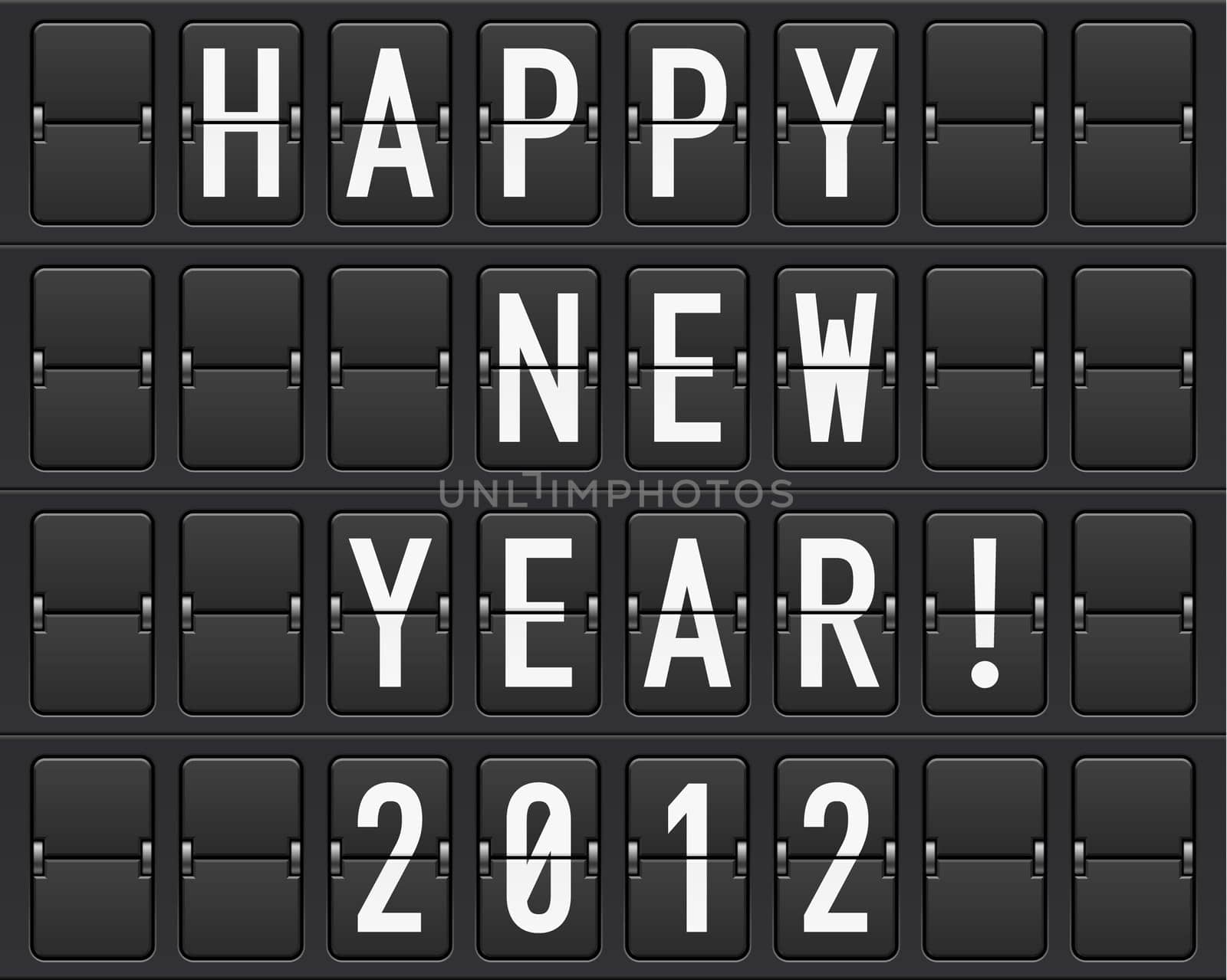 Scoreboard Happy New Year. Illustration of the designer