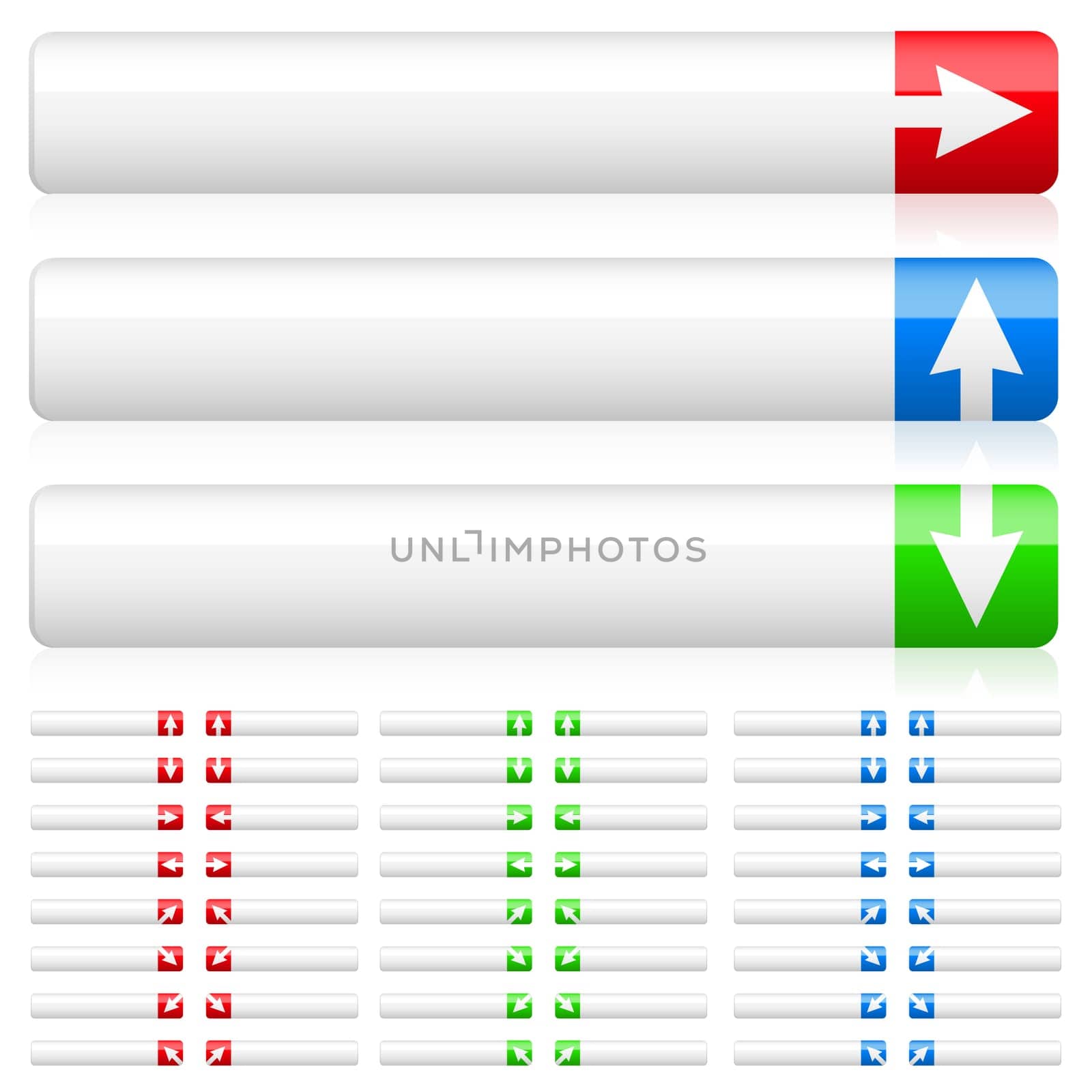 Shapes, button. Illustration on white background for Web-page.