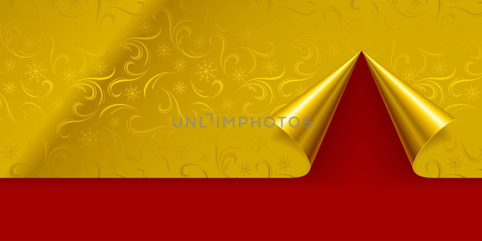 Christmas background. Yellow and Red. Winter seamless pattern for design.