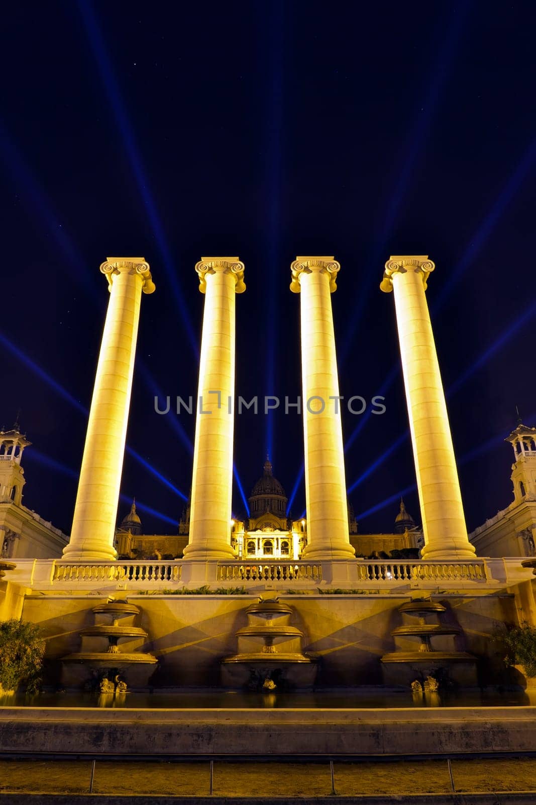 National Palace of Barcelona. Built following the Barcelona International Exposition of 1929, in mountain of Montjuic. Today is the National Museum of Catalan Art (MNAC). Catalonia, Spain.