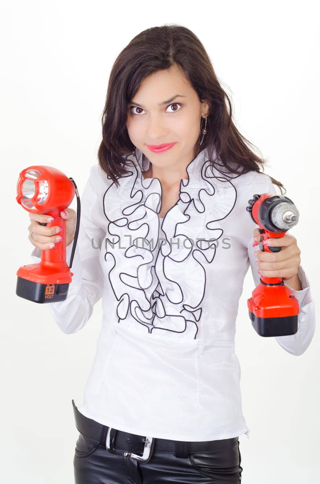 Young business woman getting attitude