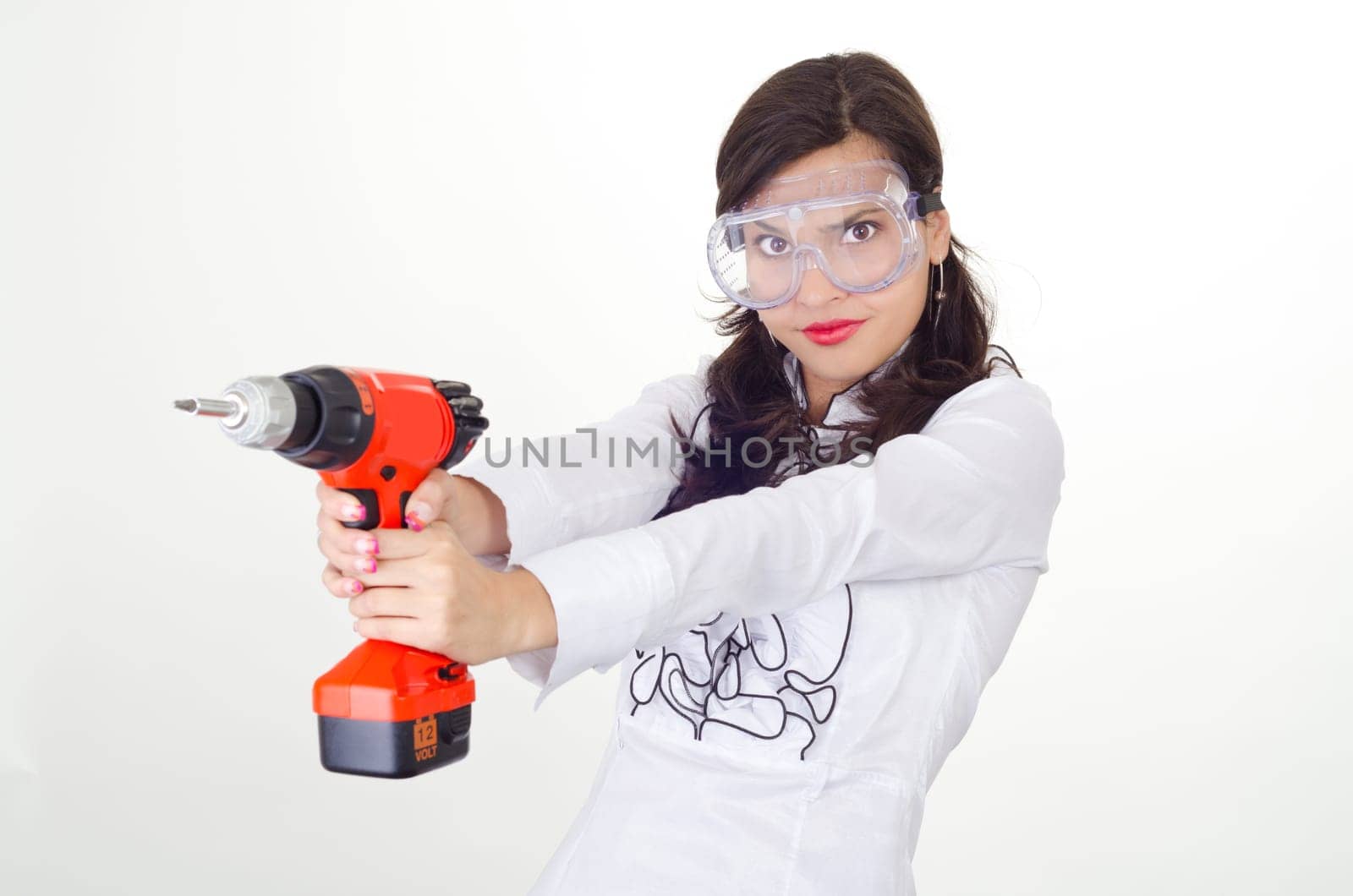 Young business woman getting attitude