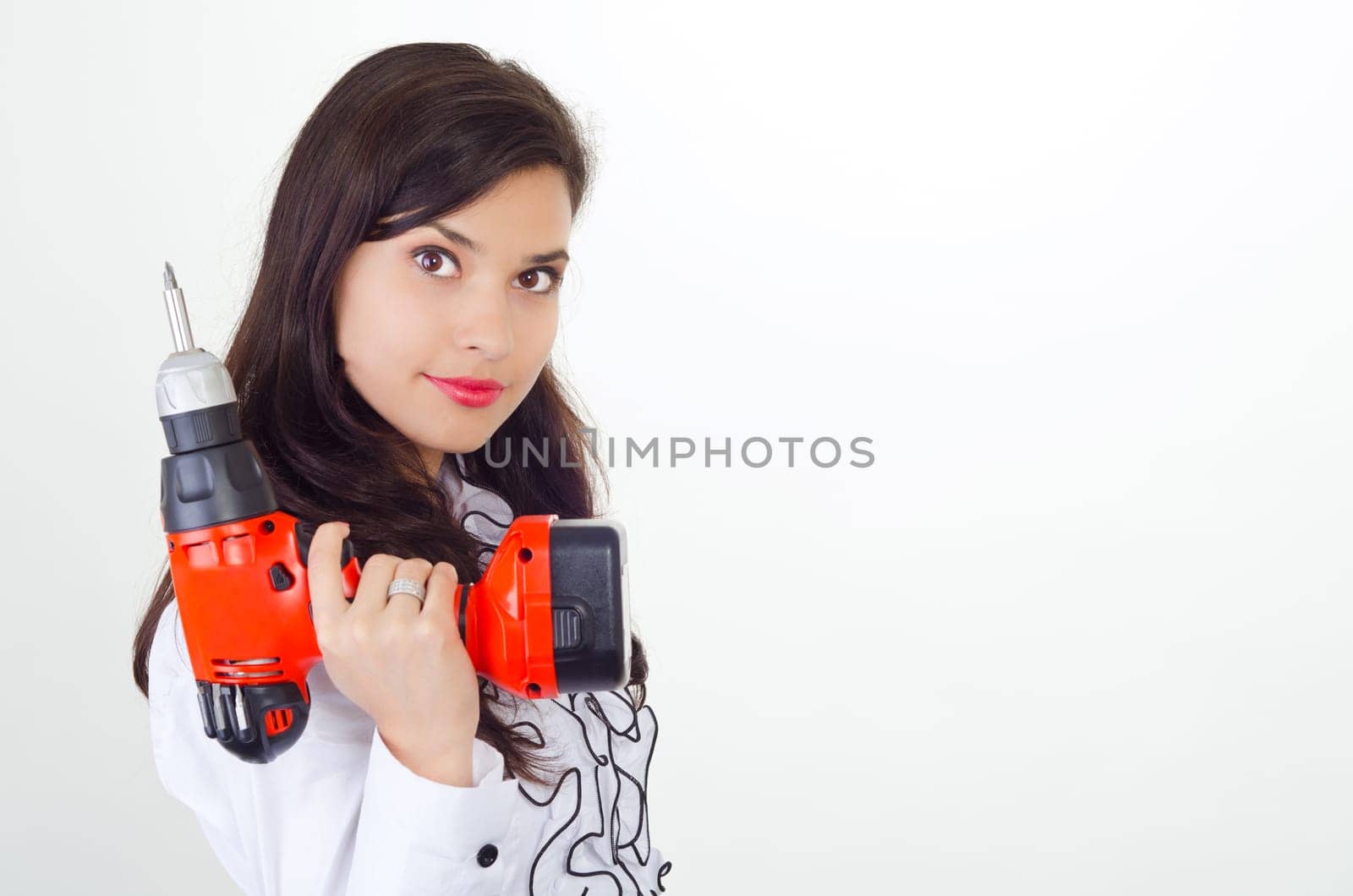 Young business woman getting attitude